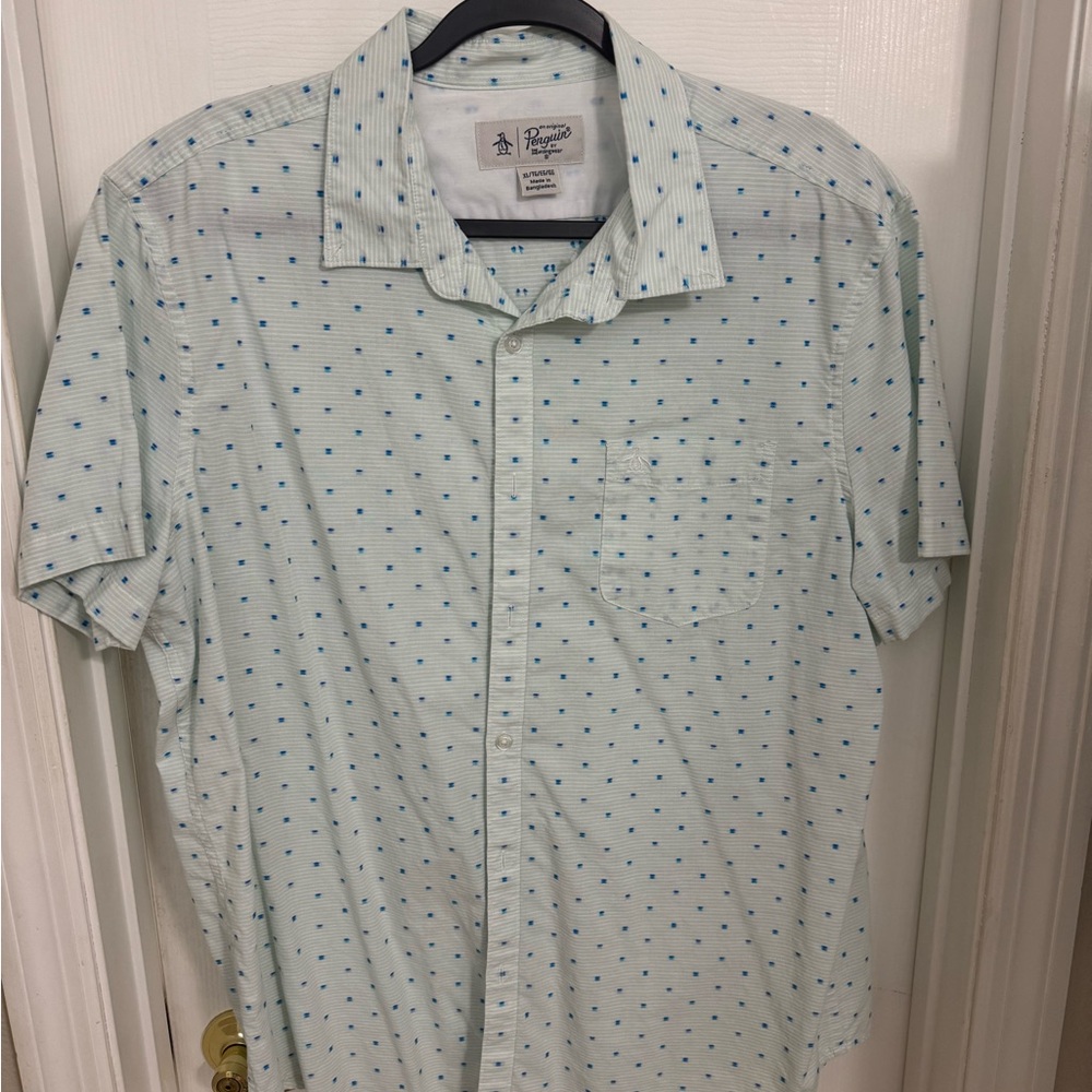 Penguin Men’s Casual Short Sleeve Button Down - Size XL